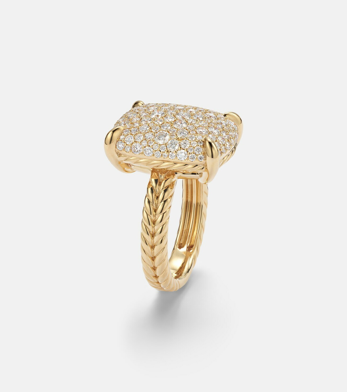 David Yurman Châtelaine® 18kt gold ring with diamonds