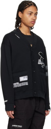 AAPE by A Bathing Ape Black Embroidered Cardigan