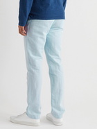 Orlebar Brown - Alexander Straight-Leg Linen and Cotton-Blend Trousers - Blue