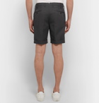 Incotex - Slim-Fit Garment-Dyed Linen and Cotton-Blend Shorts - Men - Charcoal