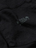 Desmond & Dempsey - Logo-Print Cotton-Jersey Pyjama T-Shirt - Black