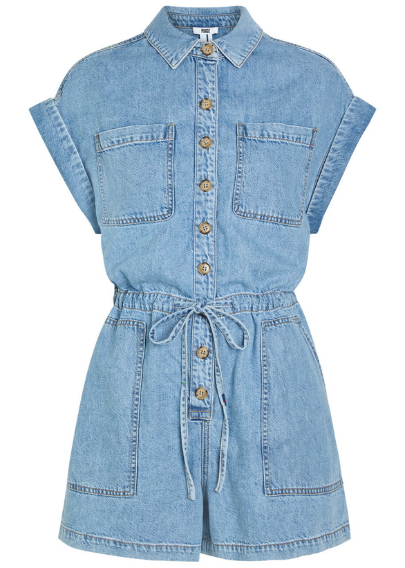 Photo: Paige Maliah Denim Jumpsuit Light Blue