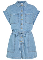Paige Maliah Denim Jumpsuit Light Blue