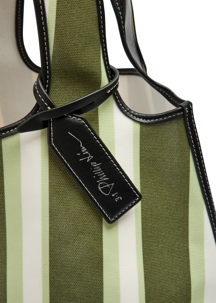3.1 Phillip Lim Dual Stripe Market Tote - Green - One Size