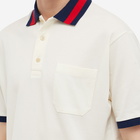 Gucci Men's GRG Collar Polo Shirt in Milk