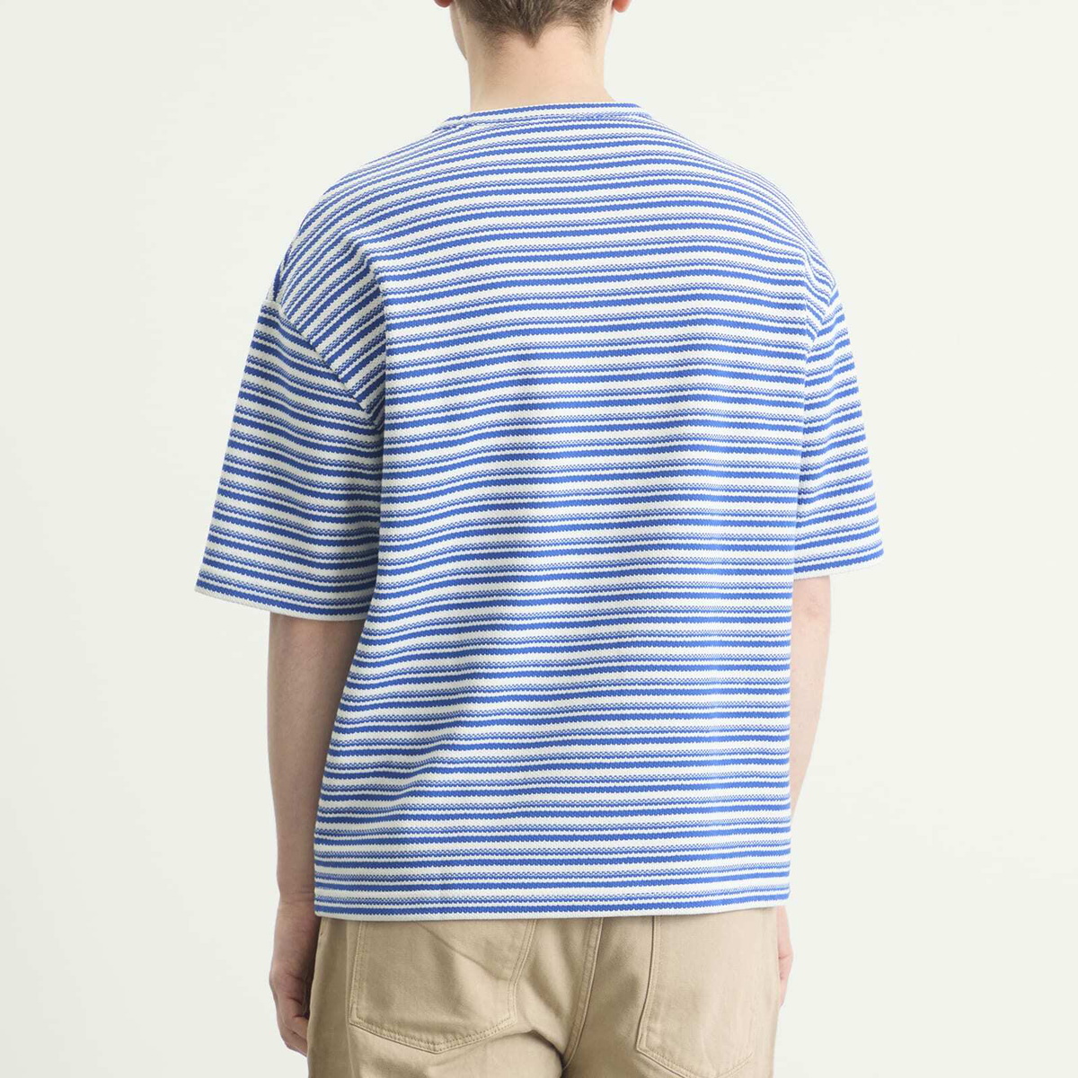 A.P.C. Men's Ray Jacquard Stripe T-Shirt in Blue/White