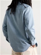 NN07 - Cohen 5769 Button-Down Collar Organic Denim Shirt - Blue