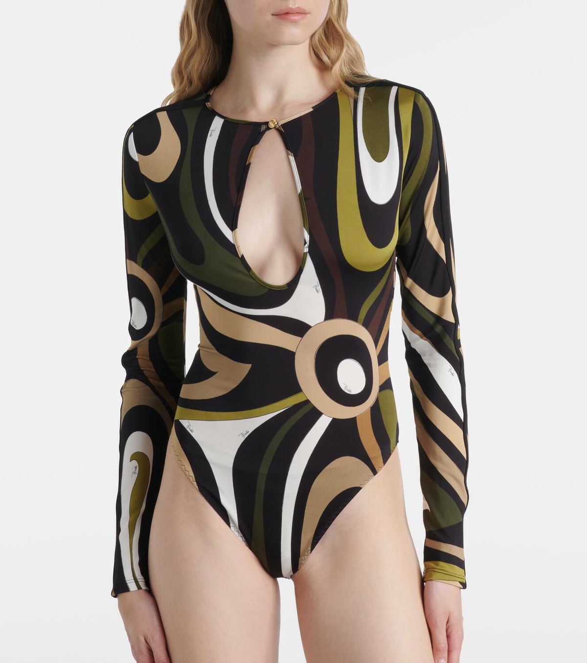 Pucci Marmo printed satin bodysuit