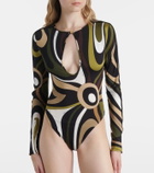Pucci Marmo printed satin bodysuit