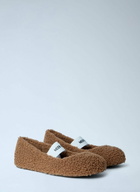 Moon Boot Shearling Ballerina Flats