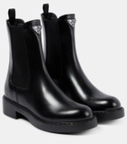 Prada Logo leather ankle boots