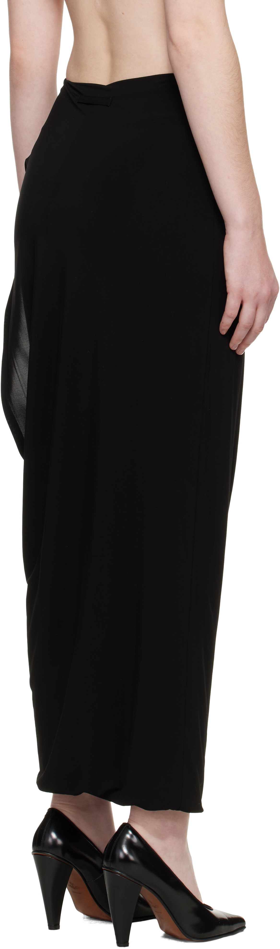 Jean Paul Gaultier Black 'Gaultier Piercing' Double Layer Maxi Skirt