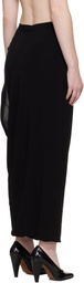 Jean Paul Gaultier Black 'Gaultier Piercing' Double Layer Maxi Skirt