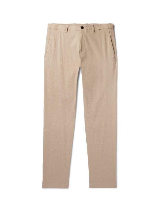 Photo: THEORY - Zaine Slim-Fit Linen-Blend Trousers - Neutrals