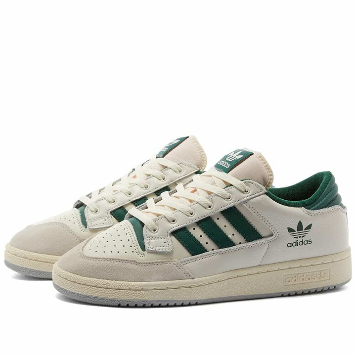 Photo: Adidas Centennial 85 Low Sneakers in White/Dark Green