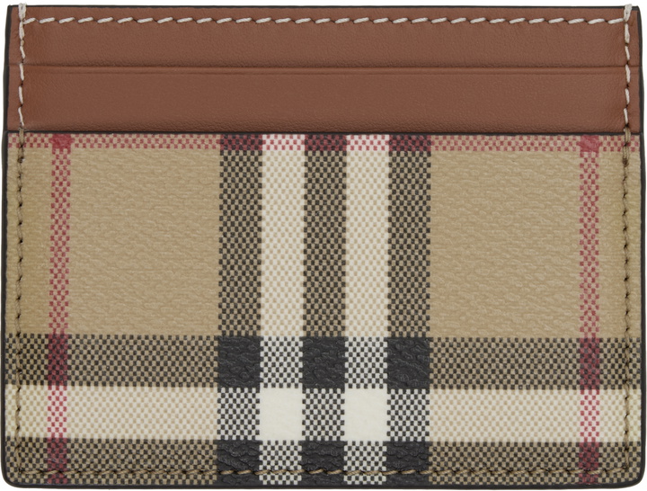 Photo: Burberry Beige & Brown Check Case Card Holder