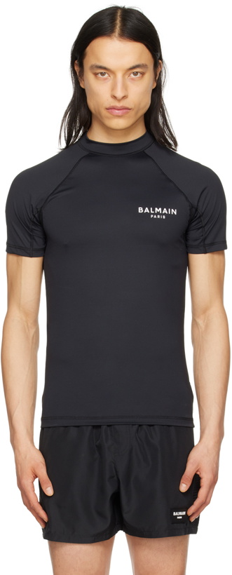 Photo: Balmain Black Raglan T-Shirt