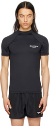 Balmain Black Raglan T-Shirt