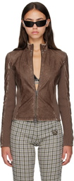 Diesel Brown Biker Jacket