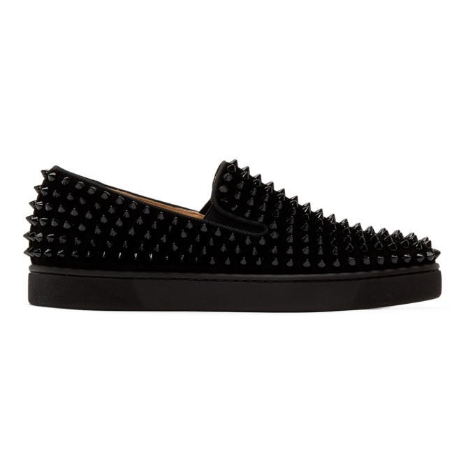 Photo: Christian Louboutin Black Roller-Boat Sneakers