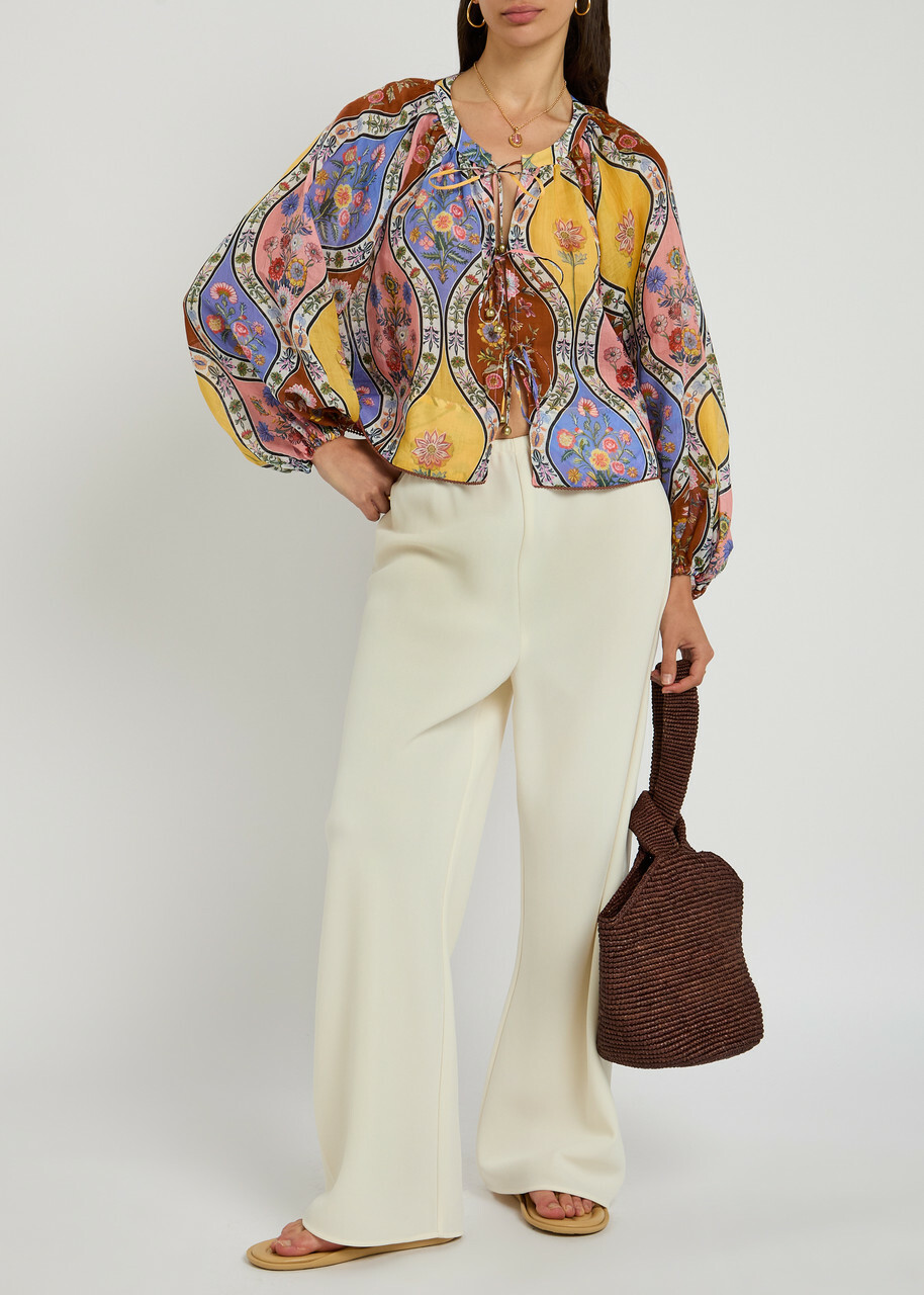 Borgo DE Nor Henri Printed Ramie top Multicoloured