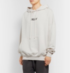BILLY - Oversized Logo-Print Loopback Cotton-Jersey Hoodie - White
