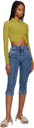 Jacquemus Green Le Raphia 'Le Cardigan Bando' Cardigan