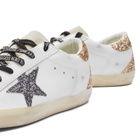 Golden Goose Women's Super Star Leather Sneakers in Optic White/Seedpearl