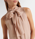 Max Mara Bow-detail silk tank top