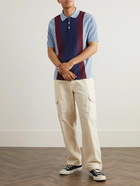 Beams Plus - Striped Wool Polo Shirt - Blue