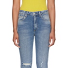 Amo Blue High-Rise Stix Cropped Jeans