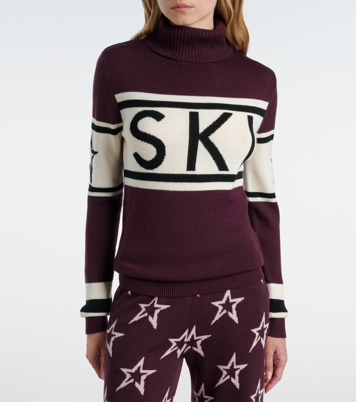 Perfect Moment Schild intarsia wool sweater