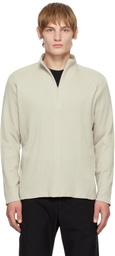 POST ARCHIVE FACTION (PAF) Taupe 7.0 Right Long Sleeve Sweatshirt