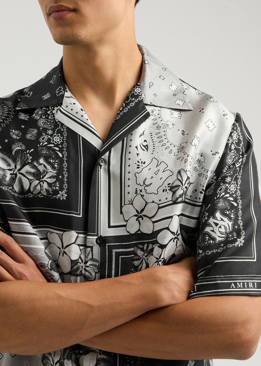 Amiri Printed Silk Shirt Black Amiri