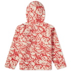 ERL Fleece Skull Popover Hoody in Red