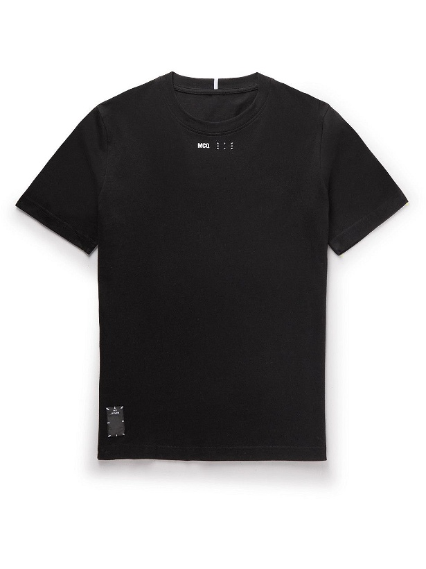 Photo: MCQ - Logo-Appliquéd Printed Cotton-Jersey T-Shirt - Black