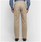 Beams F - Slim-Fit Cotton-Twill Trousers - Neutrals