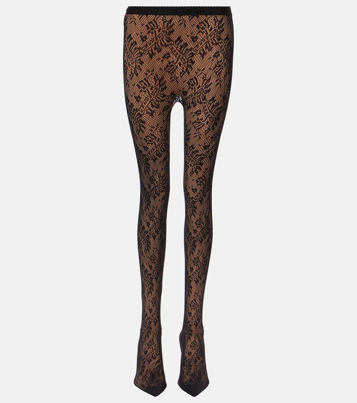 Balenciaga Mid-rise lace pantaleggings