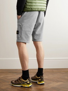 Stone Island - Straight-Leg Garment-Dyed Cotton-Jersey Drawstring Shorts - Gray