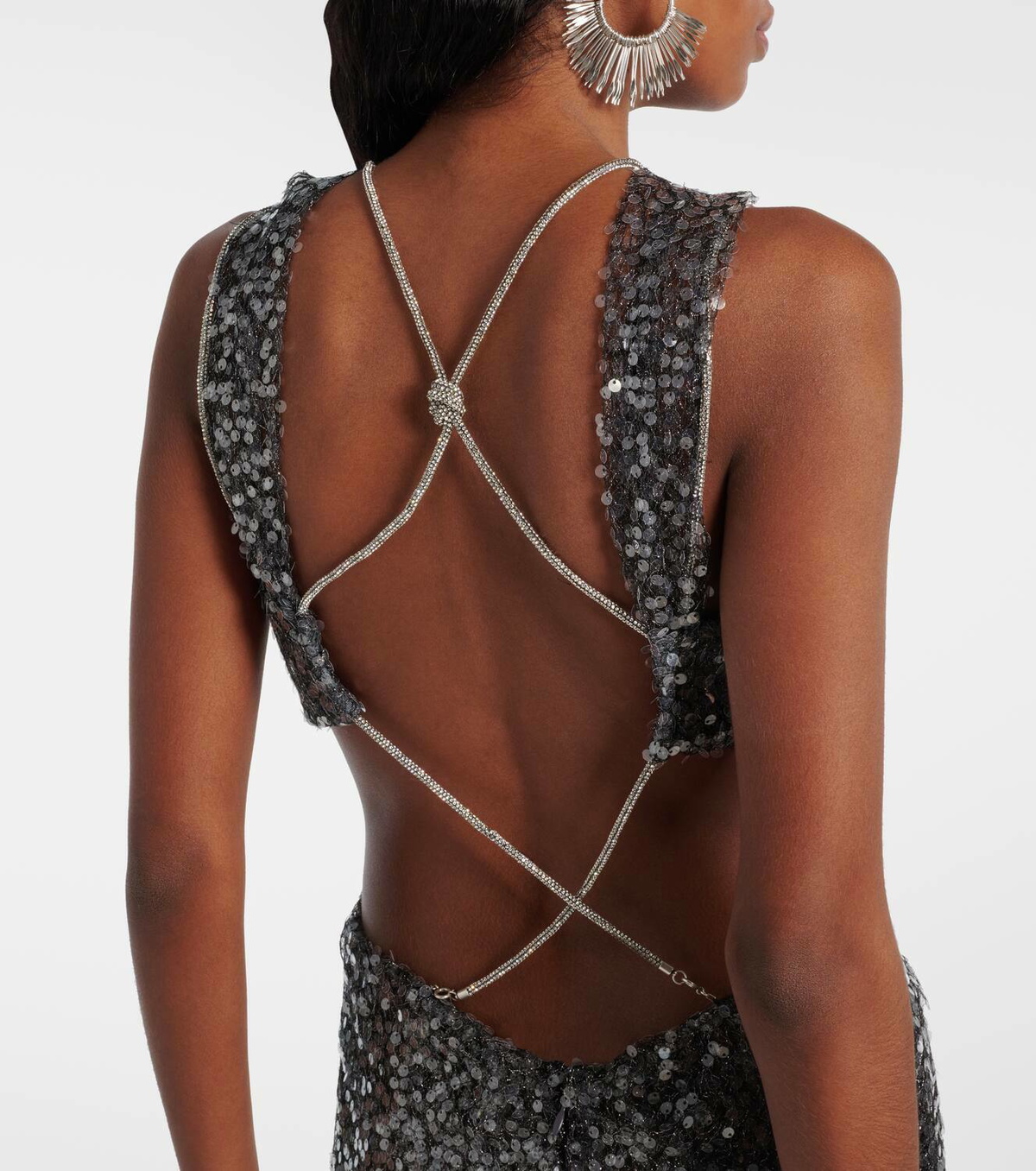 Isabel Marant Dalie sheer sequined cutout gown Isabel Marant
