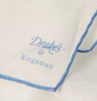 Kingsman - Drake's Linen Pocket Square - Blue