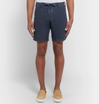 Hartford - Slim-Fit Linen-Chambray Drawstring Shorts - Men - Storm blue