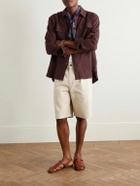 De Bonne Facture - Linen and Wool-Blend Overshirt - Red