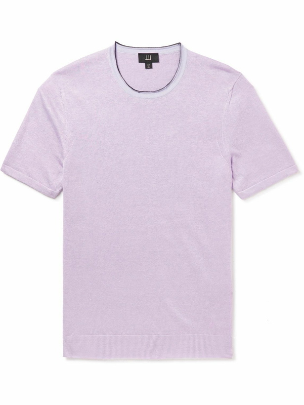 Photo: Dunhill - Linen and Silk-Blend T-Shirt - Purple