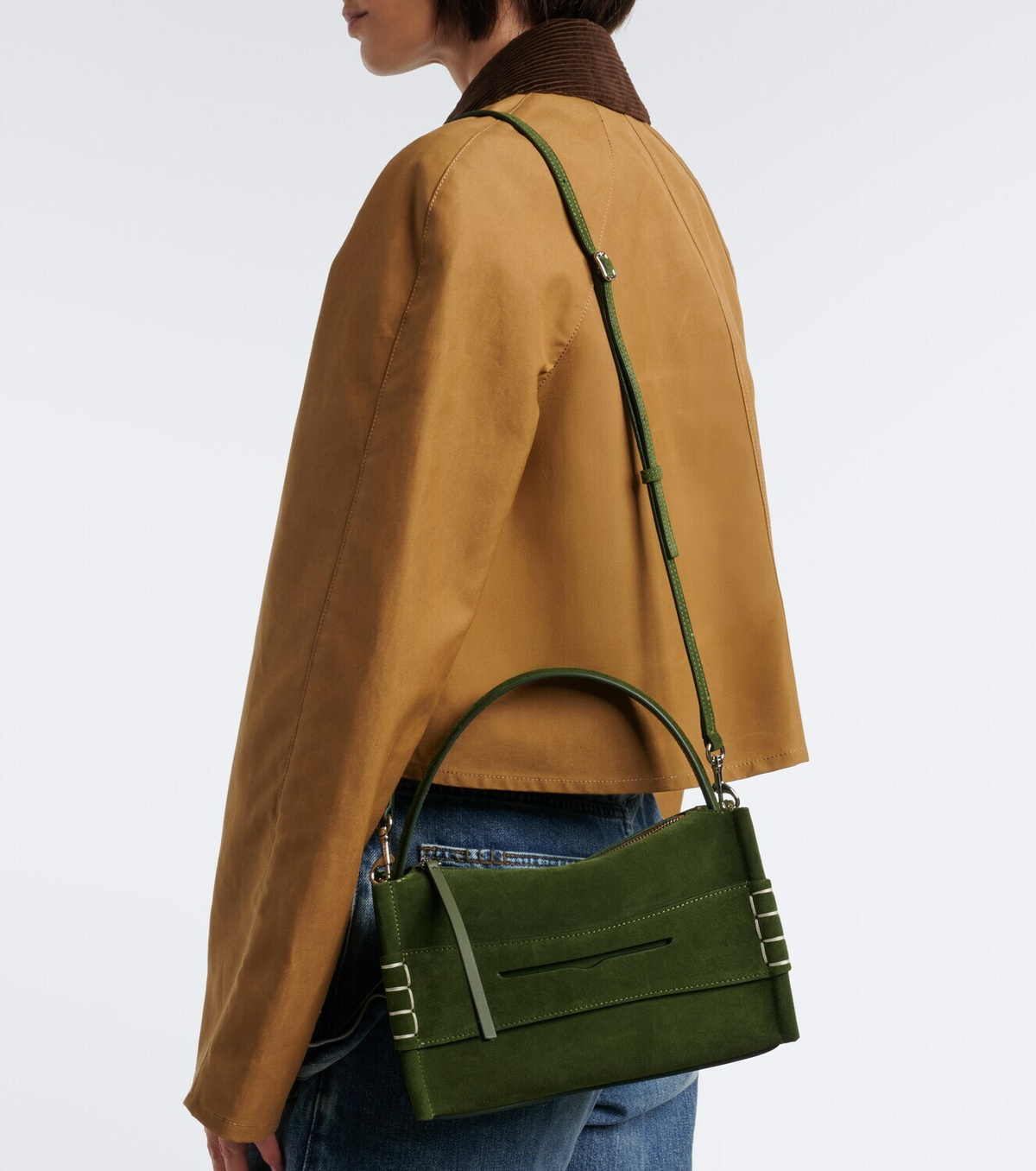 JW Anderson Loafer Small suede shoulder bag