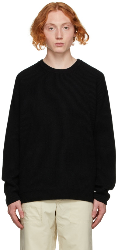 Photo: Solid Homme Black Rib Knit Sweater