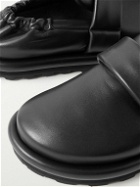 Jil Sander - Puffy Padded Leather Mules - Black