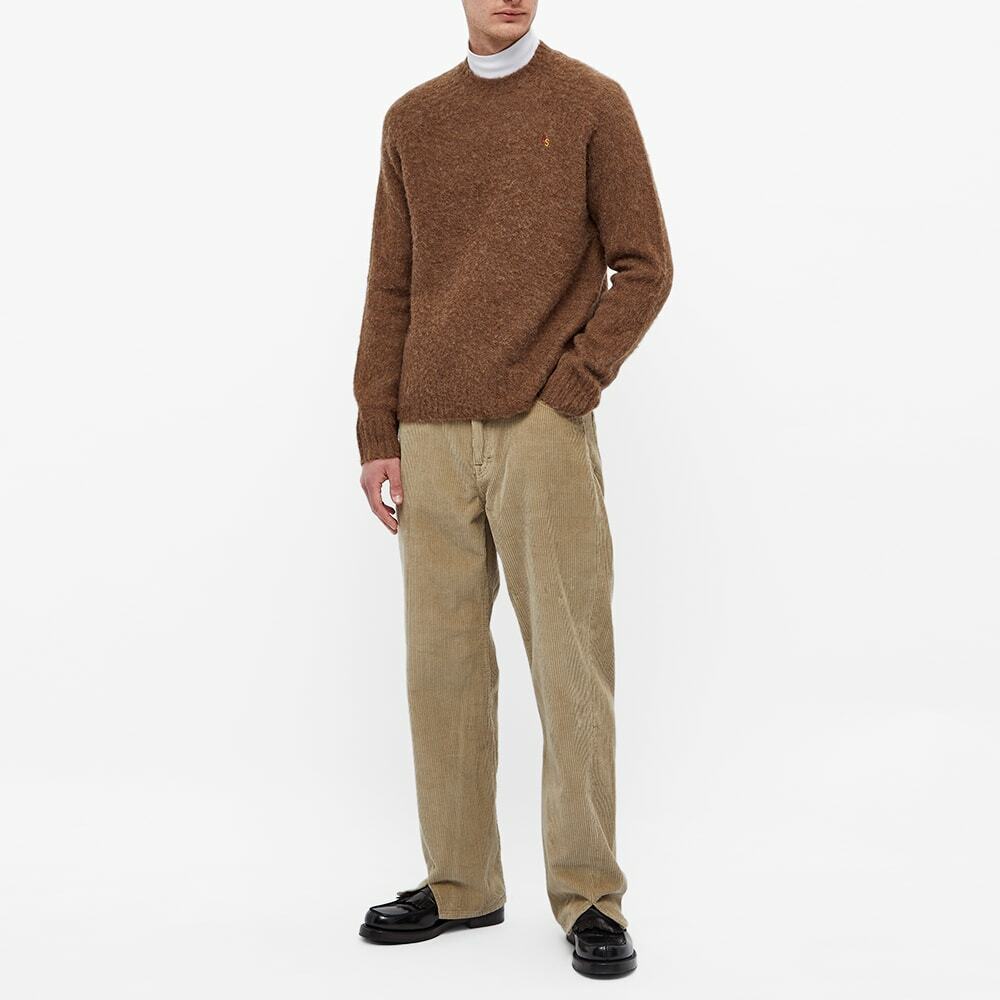 トップス ACNE STUDIOS KOWHAI BRUSHED CREW KNIT S Acne Studios Men's Kowhai New Brushed Crew Knit in Sharp Red