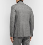 De Petrillo - Grey Prince of Wales Checked Virgin Wool Suit Jacket - Gray