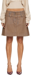 KNWLS Beige CC Miniskirt